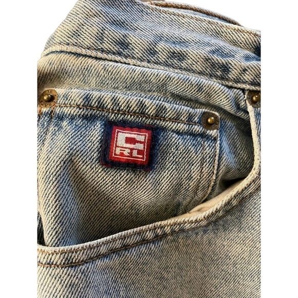 Vintage 90s Ralph Lauren Chaps Jeans Mens 38 x 30 Stone Wash Blue Denim - Picture 3 of 9